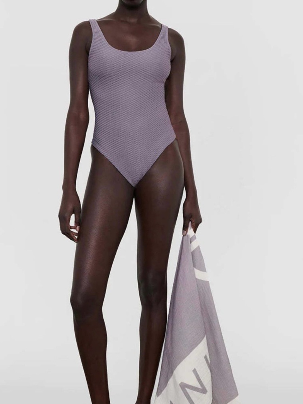 Anine Bing Lilac Jace One-Piece Swimsuit
